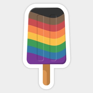 Cute  Inclusive Rainbow Pride Flag Popsicle Sticker